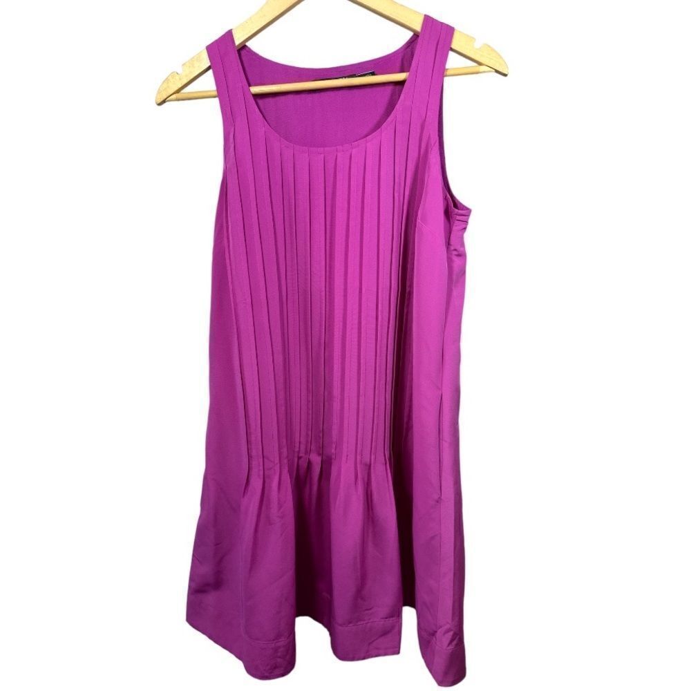 LAUREN RALPH LAUREN Women's Pleated Sleeveless Ruffle Sheath Dress Pink Size 2